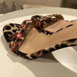 Leopard and floral heels